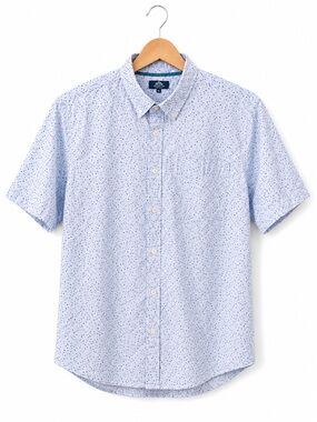Havana Jim Men's Light Blue Patterned Shirt XL